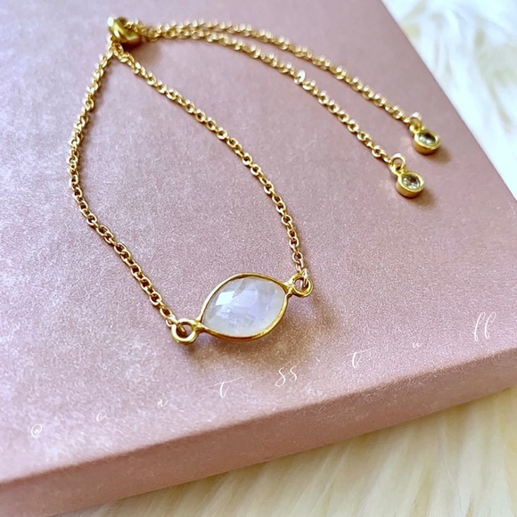 Rainbow Moonstone Bracelet - Picture 2 of 6